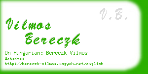 vilmos bereczk business card